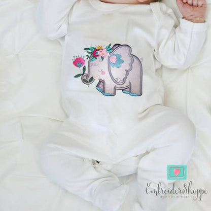 Baby Elephant Party Applique