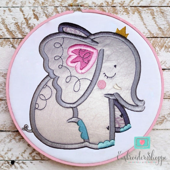 Baby Elephant Party Applique