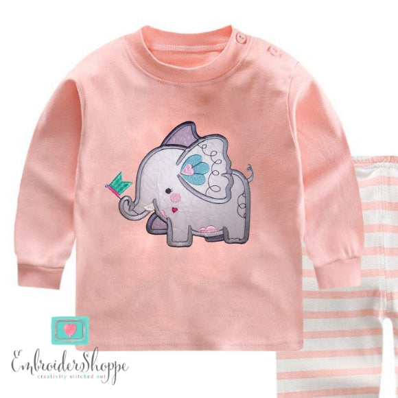 Baby Elephant Party Applique