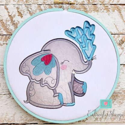 Baby Elephant Party Applique