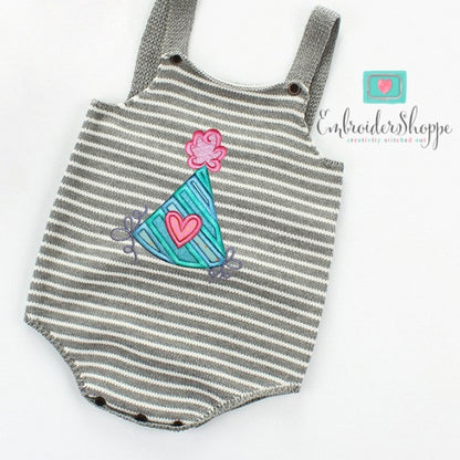 Baby Elephant Party Applique