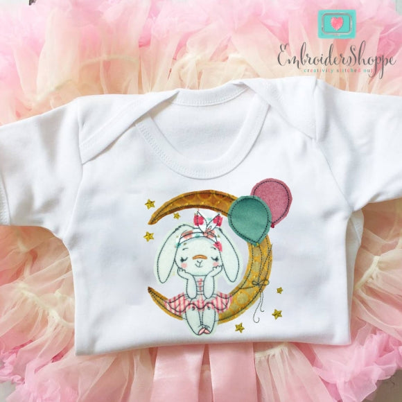 Sitting On The Moon Applique