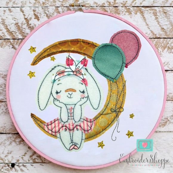 Sitting On The Moon Applique