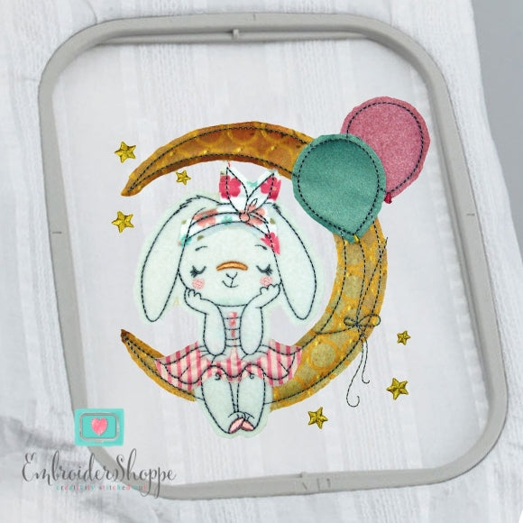 Sitting On The Moon Applique