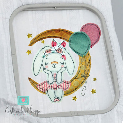 Sitting On The Moon Applique
