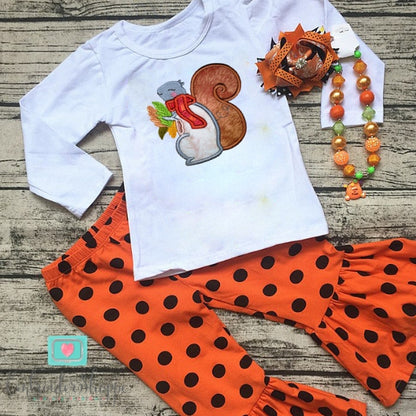 Autumn Squirrel Applique