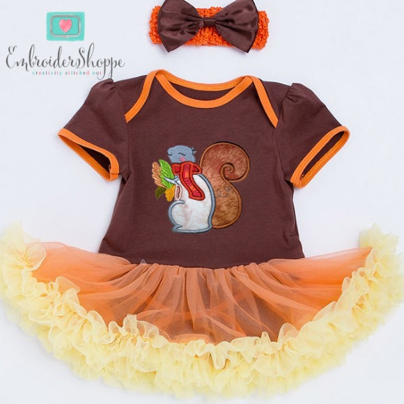 Autumn Squirrel Applique