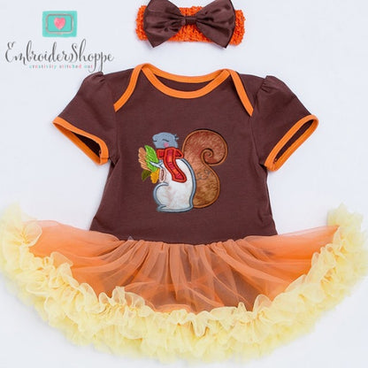 Autumn Squirrel Applique