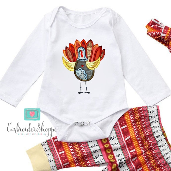 Autumn Turkey Applique