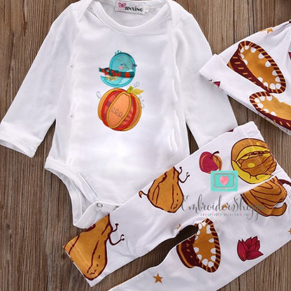 Pumpkin Birdy Applique