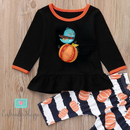 Pumpkin Birdy Applique