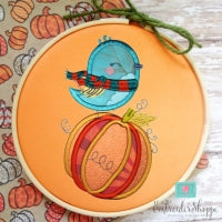 Pumpkin Birdy Applique
