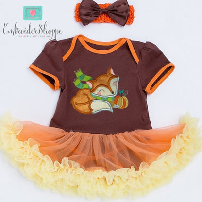 Pumpkin Foxy Applique