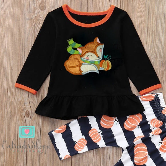 Pumpkin Foxy Applique