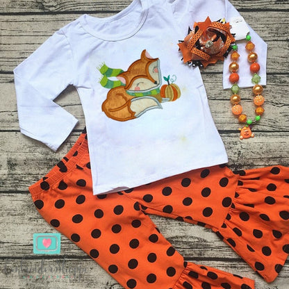 Pumpkin Foxy Applique