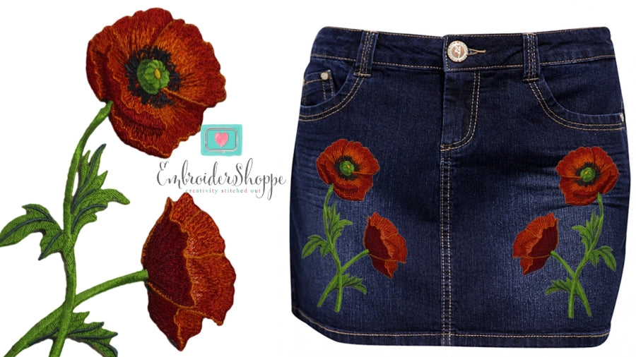 Red Poppy Patches