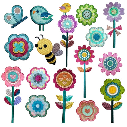 Retro Flower Patches