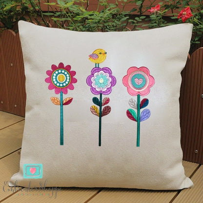 Retro Flower Patches