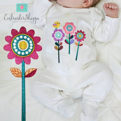 Retro Flower Patches