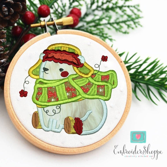 Winter Polar Bear Applique