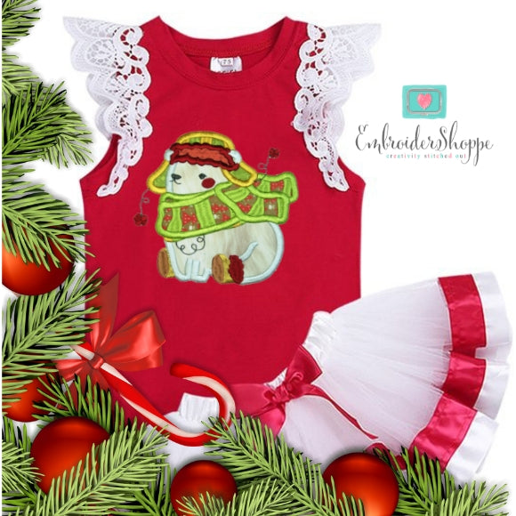 Winter Polar Bear Applique