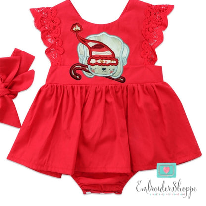 Winter Polar Bear Applique