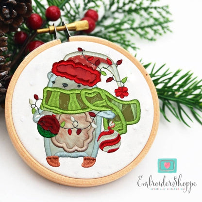 Winter Polar Bear Applique