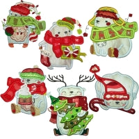 Winter Polar Bear Applique