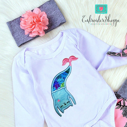 Mermaid Cats Applique