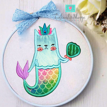 Mermaid Cats Applique