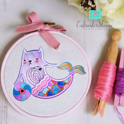 Mermaid Cats Applique