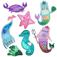 Mermaid Cats Applique