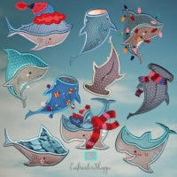 Shark Applique Set