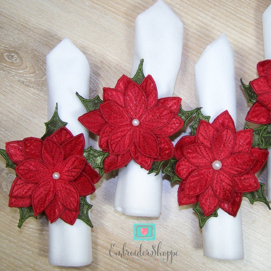 Poinsettia Napkin Ring