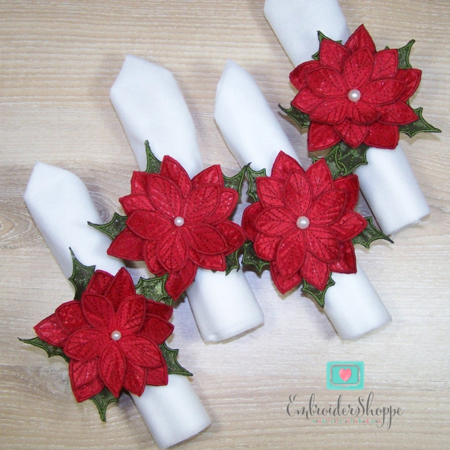 Poinsettia Napkin Ring