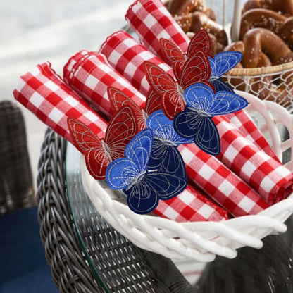 4th of July Butterfly Napkin Rings
