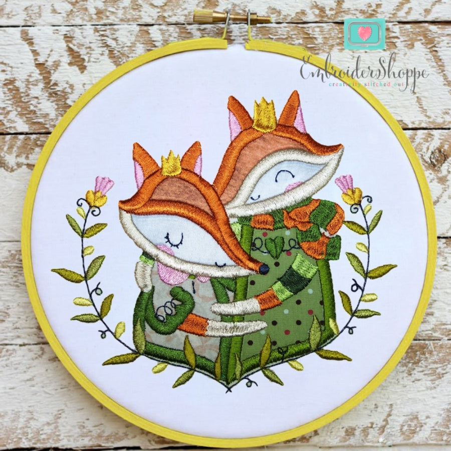 Fox Couple Applique