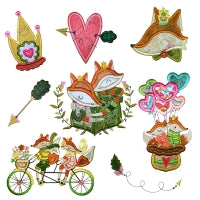 Fox Couple Applique