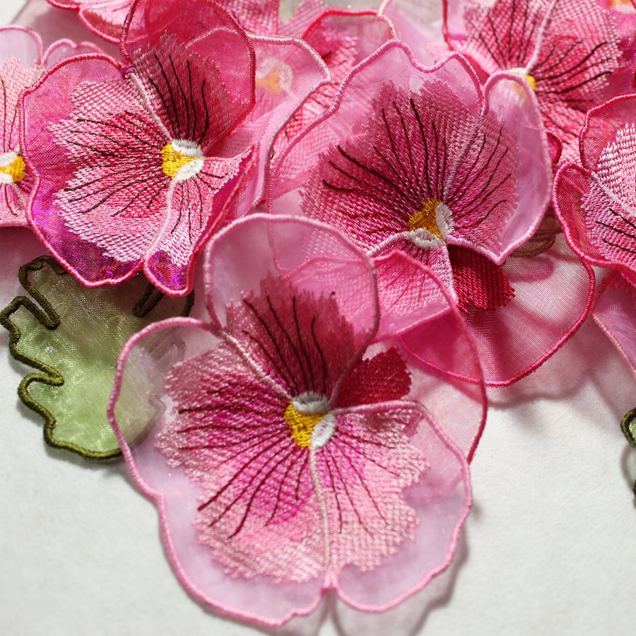 Organza Pansy Embellishments