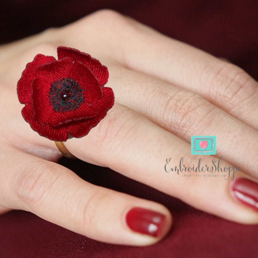 Poppy Earrings and Ring