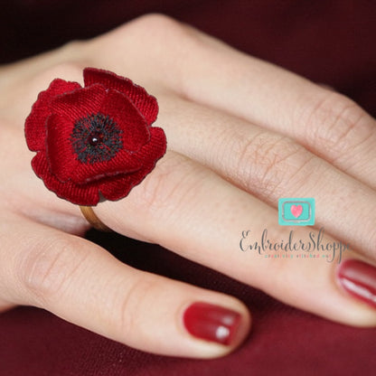 Poppy Earrings and Ring