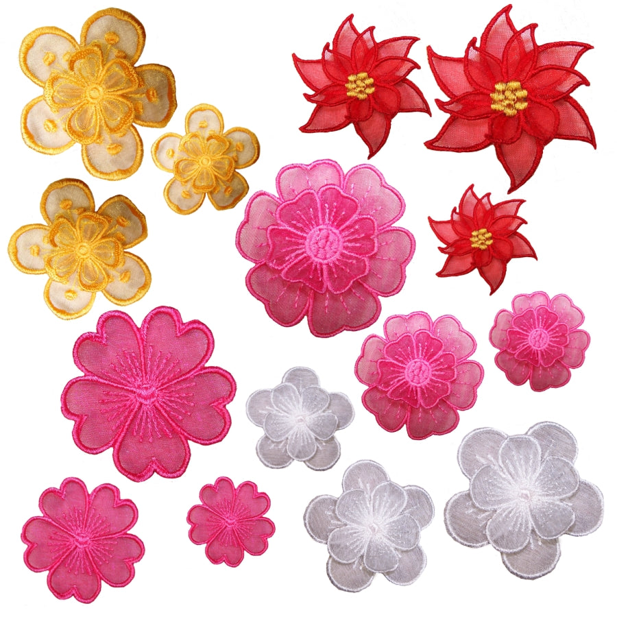 Organza Flower Embellishments 1