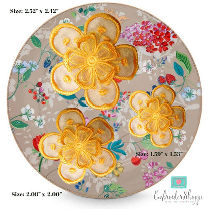 Organza Flower Embellishments 1