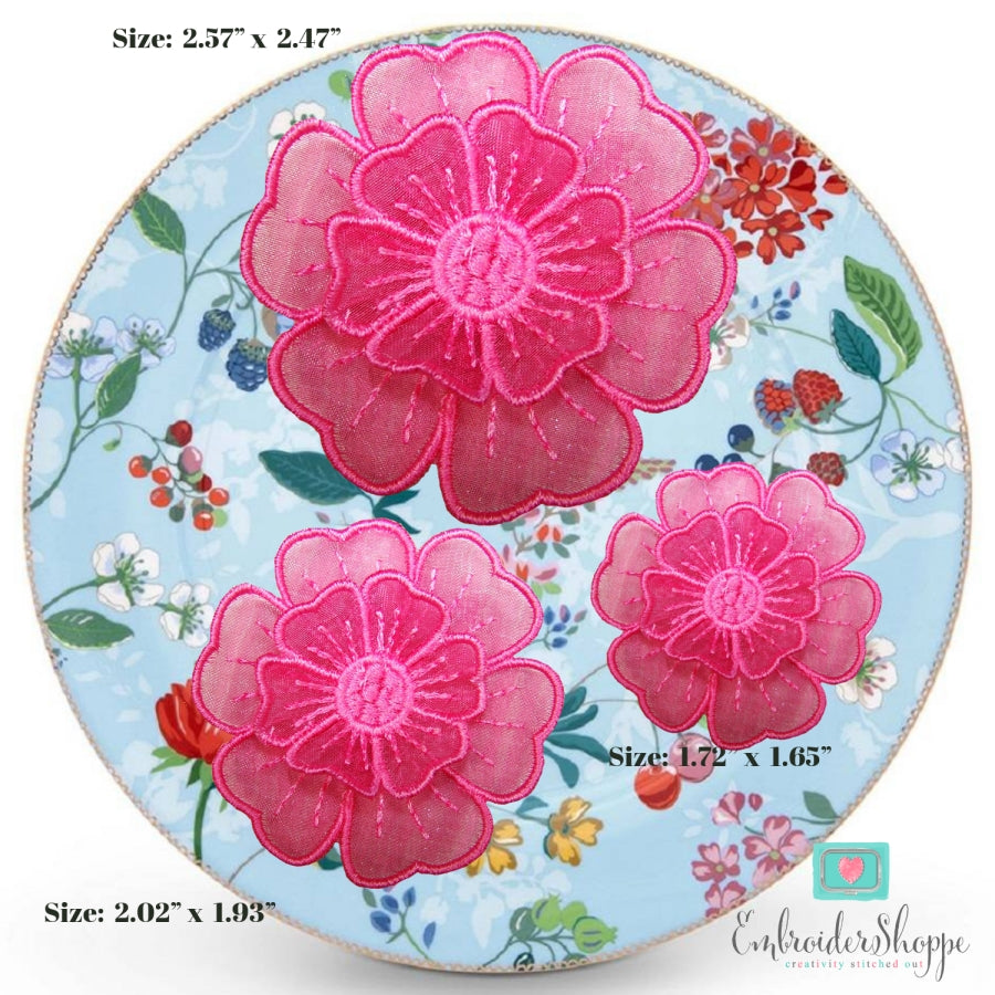 Organza Flower Embellishments 1