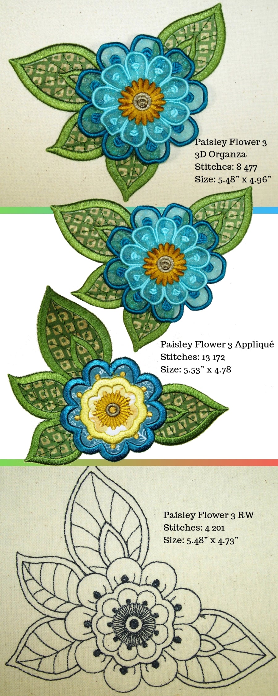 Moroccan Paisleys Flower Set