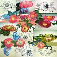Moroccan Flower Paisleys Set 2