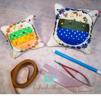 Daisy Square Quilted Pincushions
