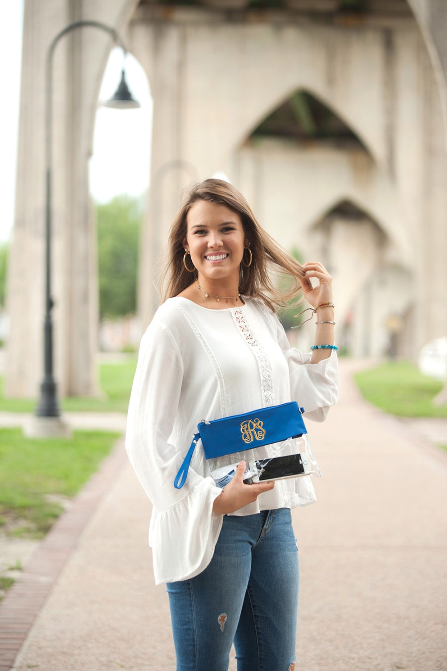 Royal Blue Clear Purse