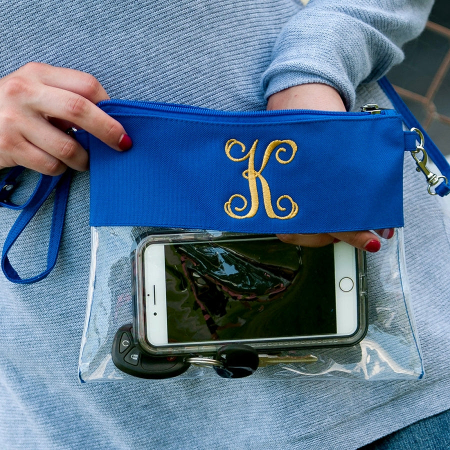 Royal Blue Clear Purse