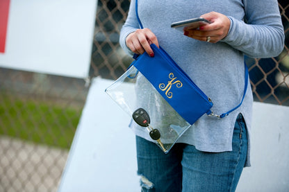 Royal Blue Clear Purse